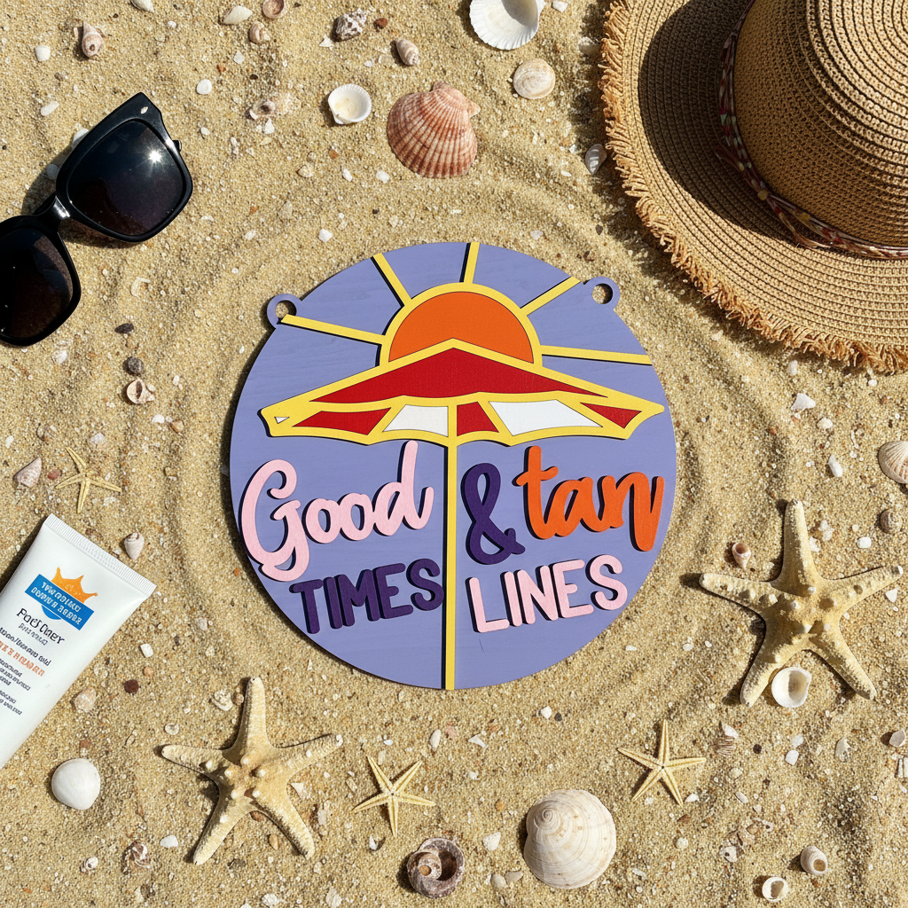 Good Times & Tan Lines - Flat Lay